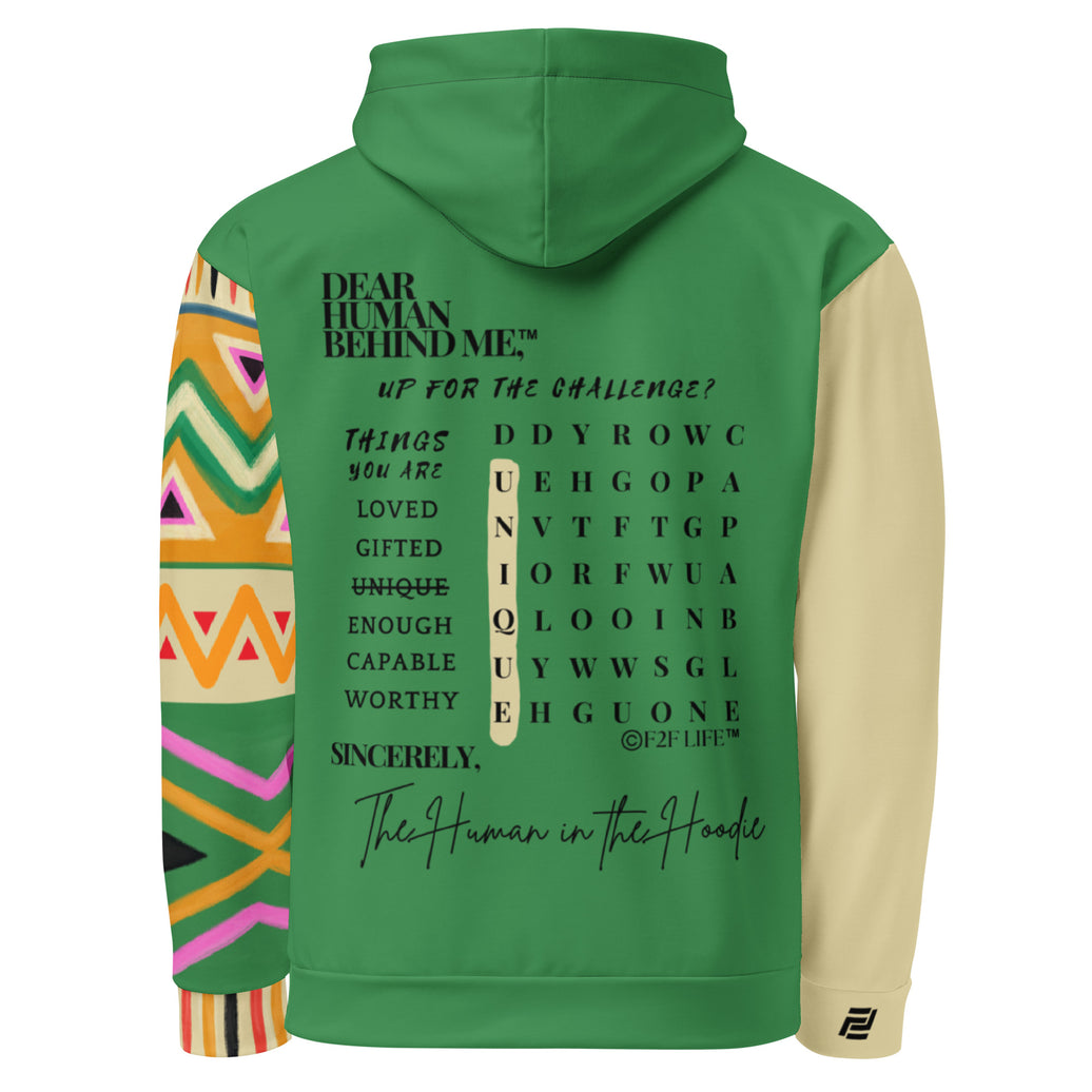 Dear Human Behind Me™ hoodie Message #10 Things You Are back view