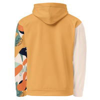 Fierce and fluid gold hoodie with no back message back view