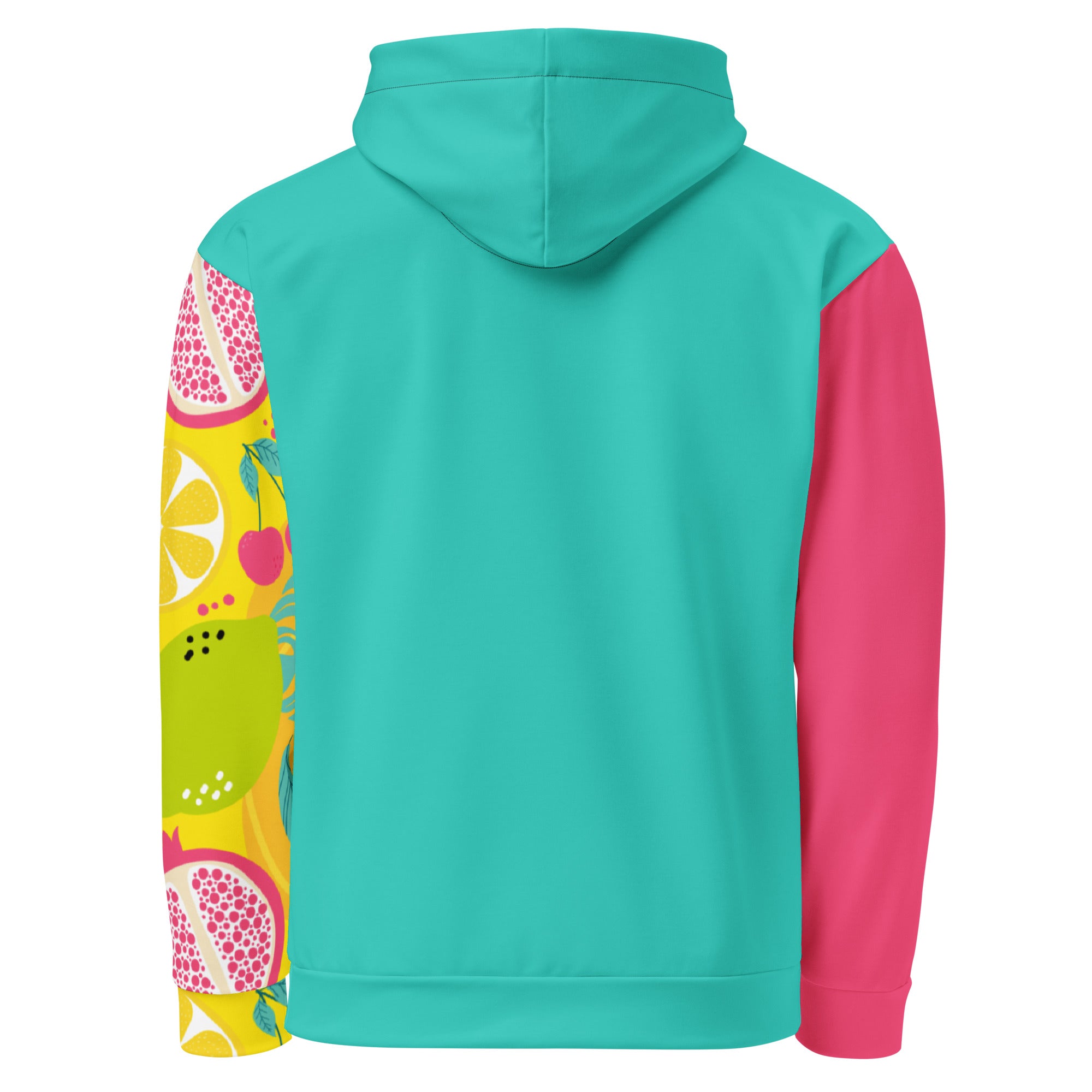 Fresh start teal hoodie with no back message back view