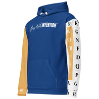 Left side view of Dear Human Behind Me™ hoodie Message #11 You Are Worthy