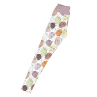 Mindful muse abstract yoga leggings with soft colors, eco-friendly women’s activewear left long view