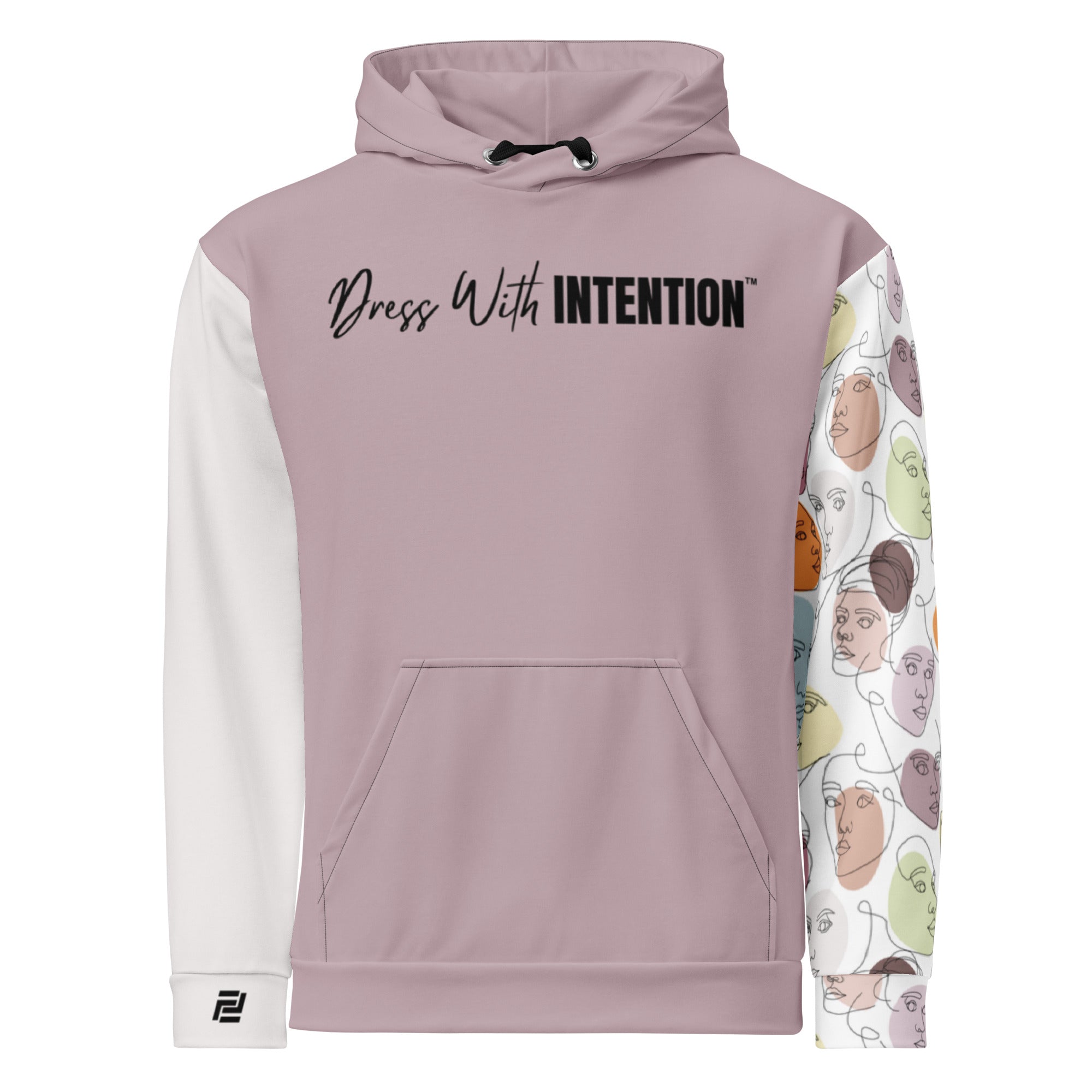 Mindful muse lilac hoodie with no back message front view