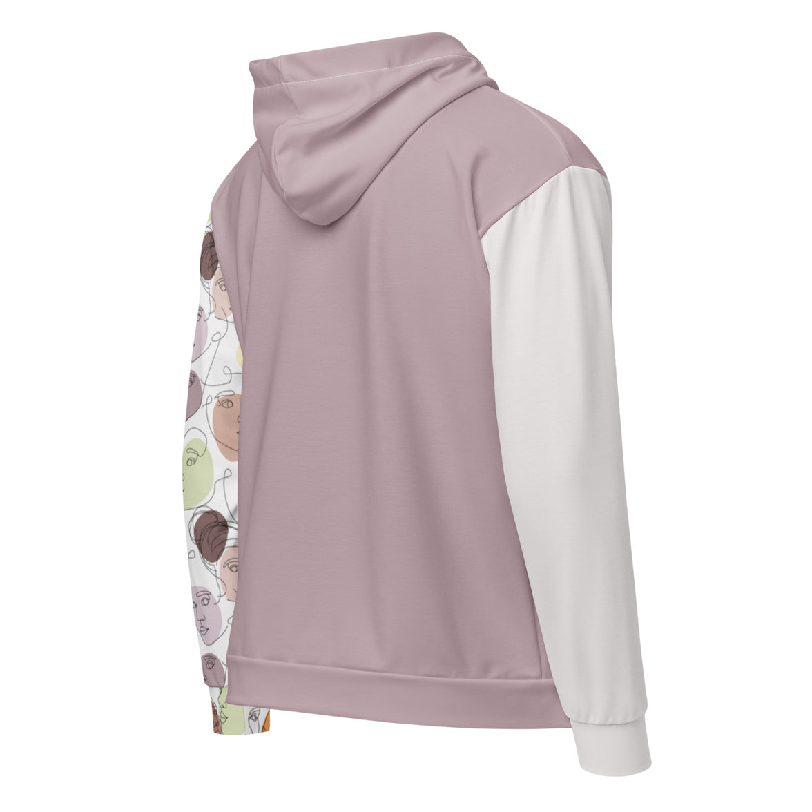 Mindful Muse Lilac zip hoodie with no back message back view