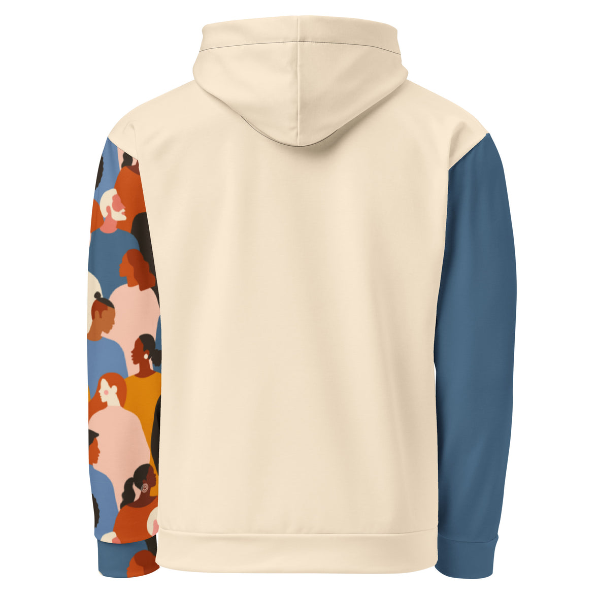 Original energy beige hoodie with no back message back view