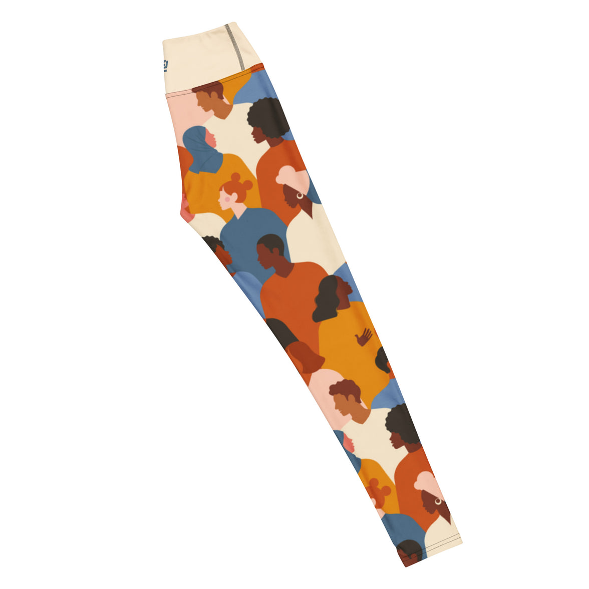 Original energy statement yoga leggings with vibrant colors, eco-friendly women’s activewear right long viewn