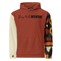 Rooted royalty rust hoodie with no back message front view