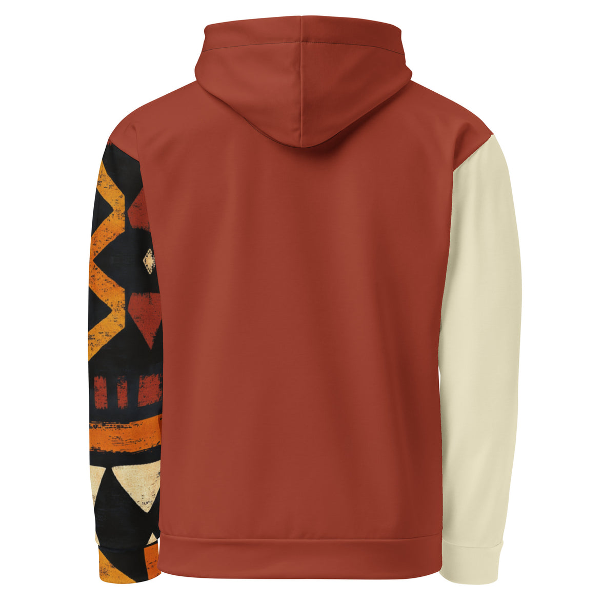 Rooted royalty rust hoodie with no back message back view