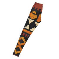 Rooted royalty statement yoga leggings with bold colors, eco-friendly women’s activewear left long viewn