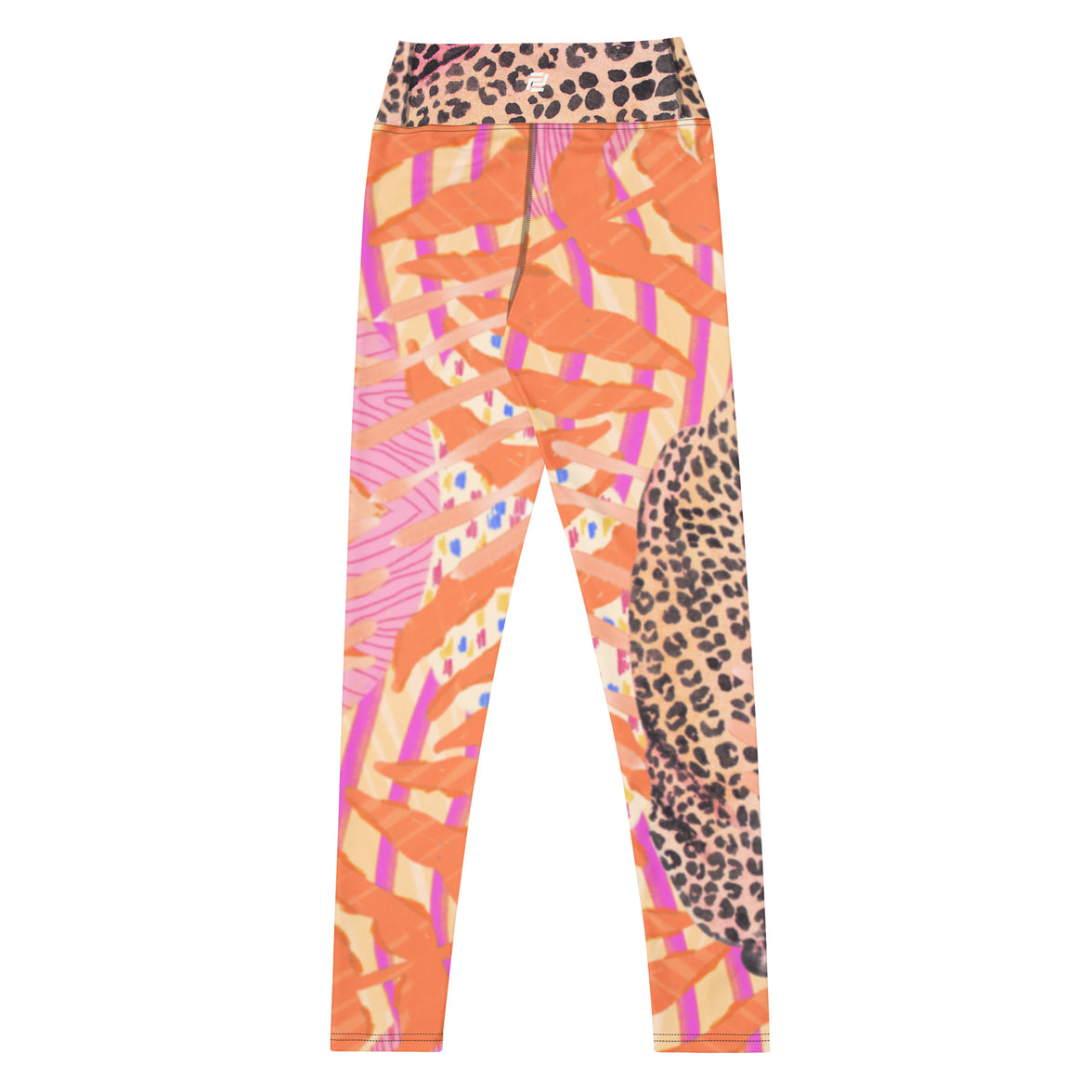 Starburst Jungle statement leggings with animal print, eco-friendly women’s activewear back view