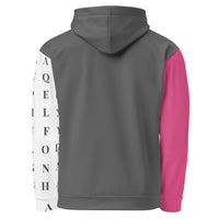 Worth the search grey hoodie with no back message back view