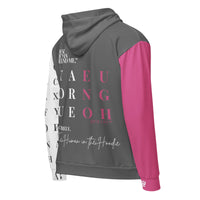 Back view of Dear Human Behind Me™ zip hoodie Message #02 you are enough 