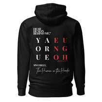 Dear Human Behind Me™ black hoodie Message #02 you are enough back view