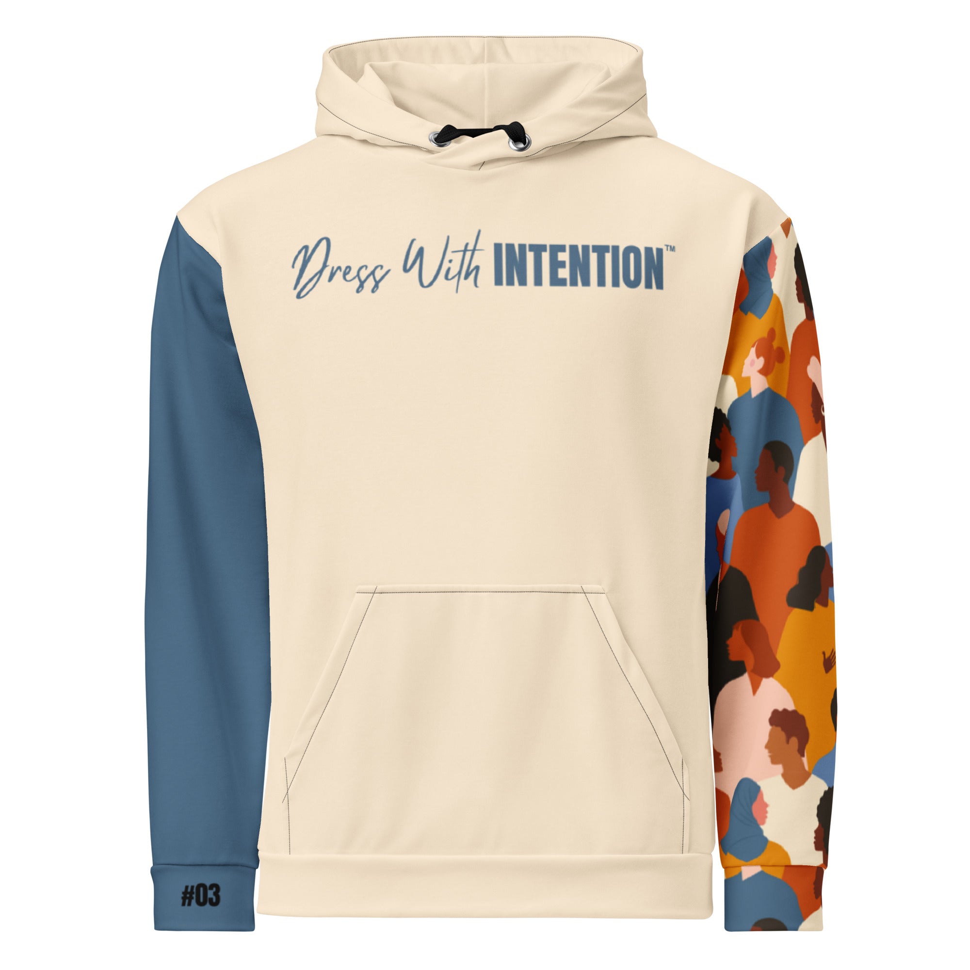 Dear Human Behind Me™ hoodie Message #03 Own Your Originality front view 
