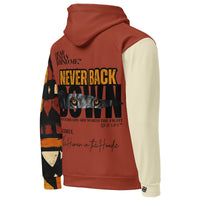 Dear Human Behind Me™ hoodie Message #05 Never Back Down left side view