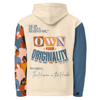 Dear Human Behind Me™ hoodie Message #03 Own Your Originality back view