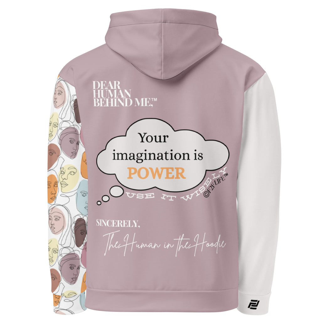 Dear Human Behind Me™ hoodie Message #06 Use It Wisely back view