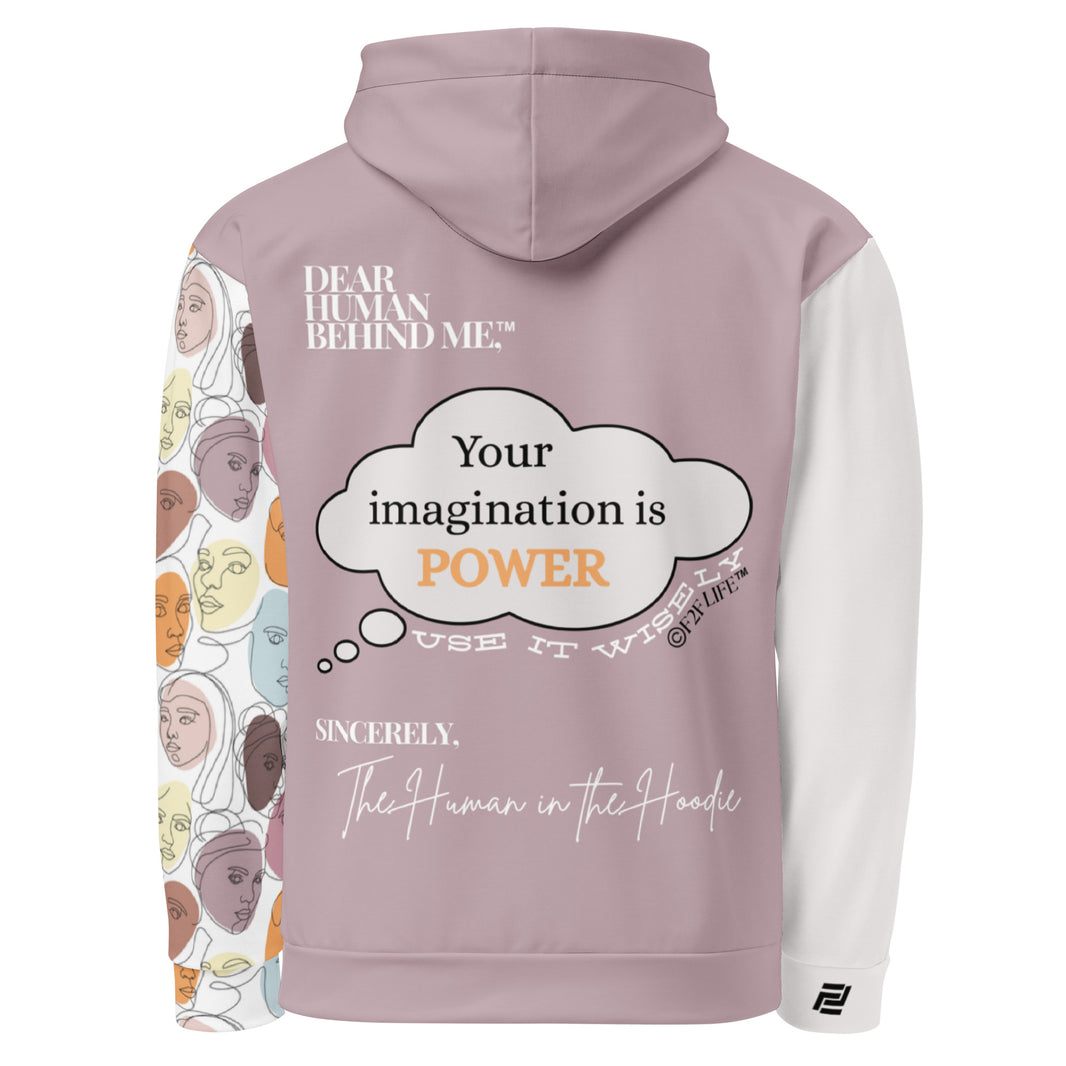 Dear Human Behind Me™ hoodie Message #06 Use It Wisely back view