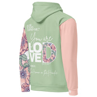 Dear Human Behind Me™ hoodie Message #01 You Are Loved right side view