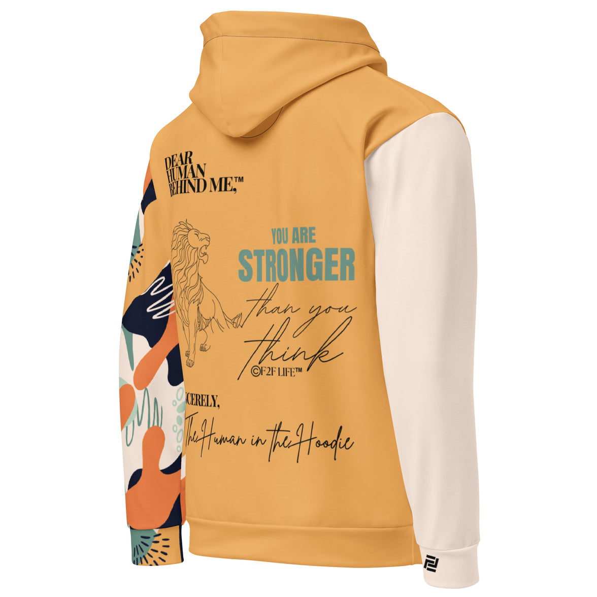 Dear Human Behind Me™ hoodie Message #04 You Are Strong right side view