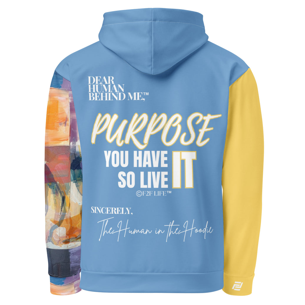Dear Human Behind Me™ hoodie Message #07 You Have Purpose back view
