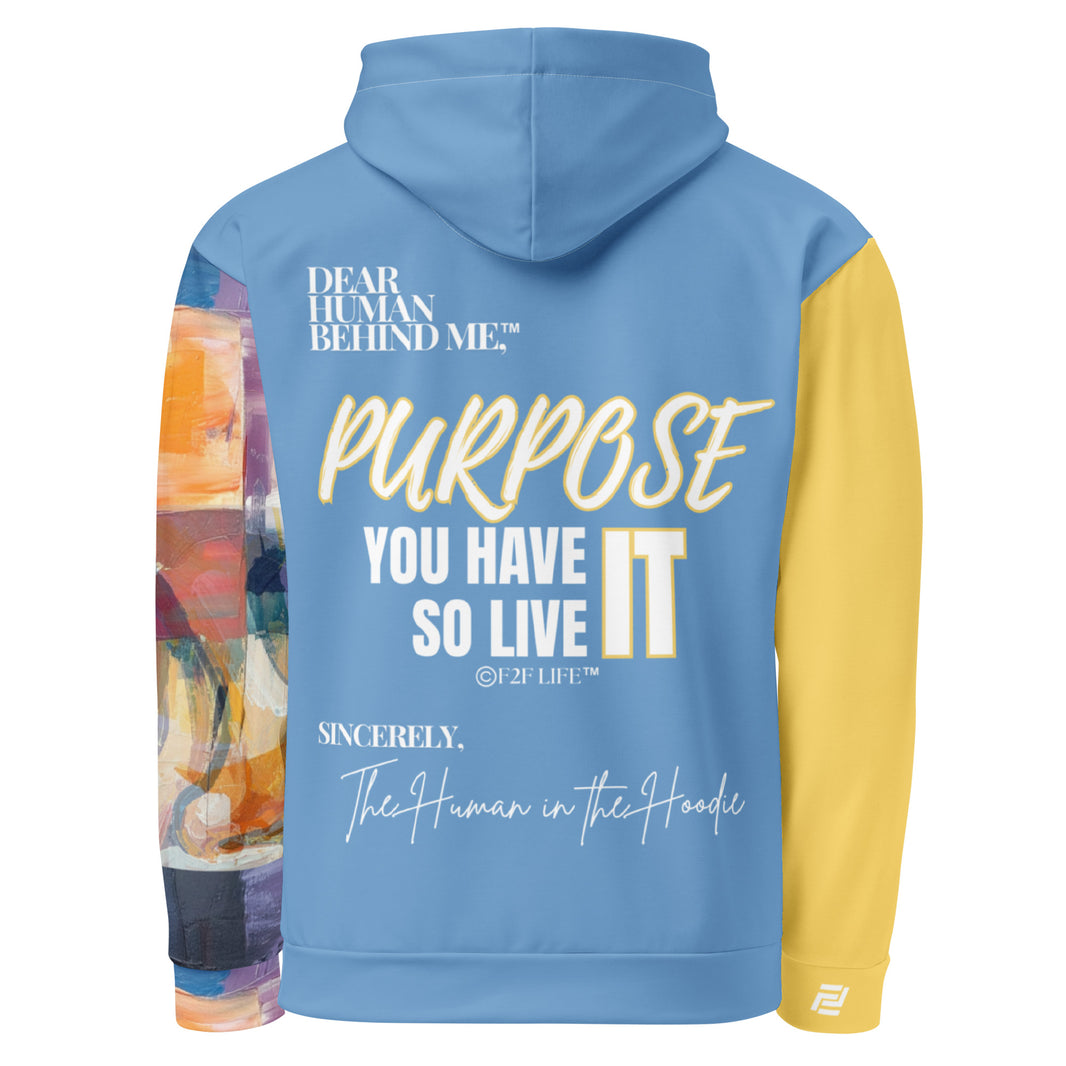 Dear Human Behind Me™ hoodie Message #07 You Have Purpose back view