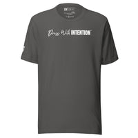 Dear Human Behind Me™ asphalt shirt Message #02 dress with intention front view