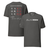 Dear Human Behind Me™ asphalt shirt Message #02 front and back view