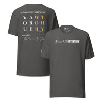 Dear Human Behind Me™ asphalt shirt Message #11 front and back view