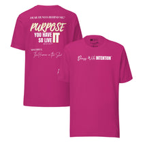 Dear Human Behind Me™ berry shirt Message #07 front and back view