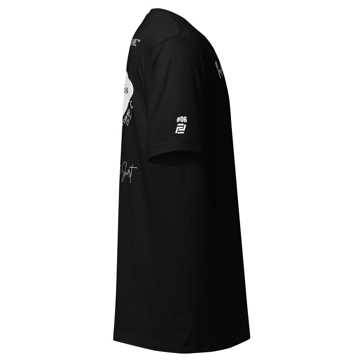 Dear Human Behind Me™ black shirt Message #06 use it wisely right view