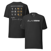Dear Human Behind Me™ dark grey shirt Message #11 front and back view