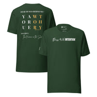 Dear Human Behind Me™ forest shirt Message #11 front and back view