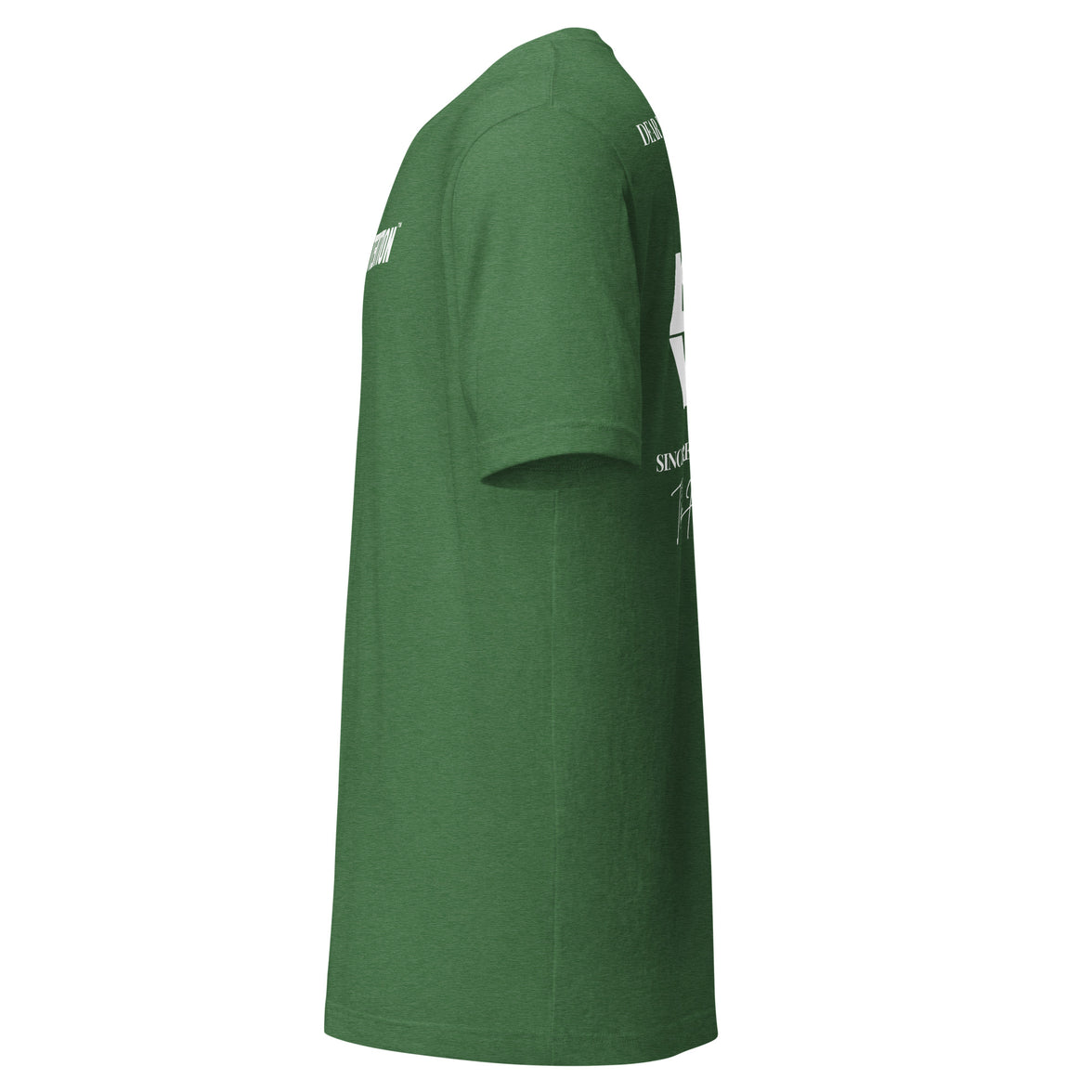 Dear Human Behind Me™ green shirt Message #01 you are loved left view