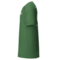 Dear Human Behind Me™ green shirt Message #01 you are loved left view