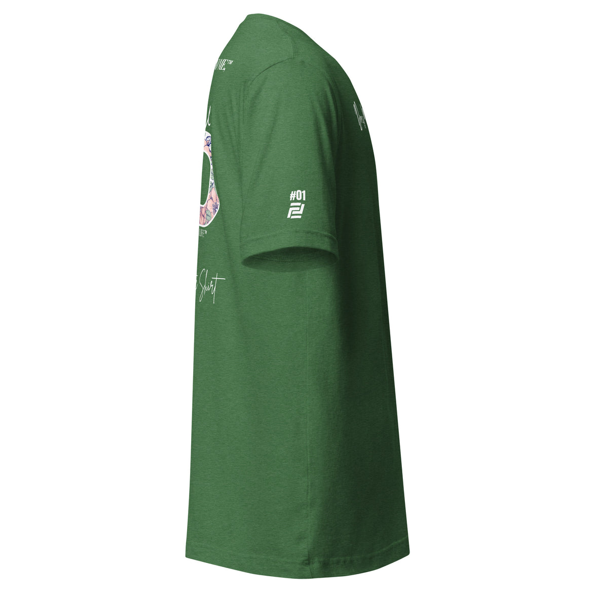Dear Human Behind Me™ green shirt Message #01 you are loved right view