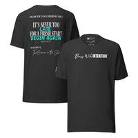 Dear Human Behind Me™ grey shirt Message #09 front and back view