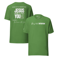 Dear Human Behind Me™ leaf shirt Message #12 front and back view