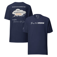 Dear Human Behind Me™ navy shirt Message #06 front and back view