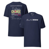 Dear Human Behind Me™ navy shirt Message #08 front and back view