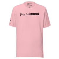 Dear Human Behind Me™ pink shirt Message #10 dress with intention front view