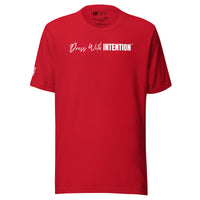 Dear Human Behind Me™ red shirt Message #112 dress with intention front view