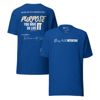 Dear Human Behind Me™ royal shirt Message #07 front and back view