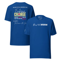 Dear Human Behind Me™ royal shirt Message #08 front and back view