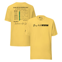 Dear Human Behind Me™ yellow shirt Message #10 front and back view