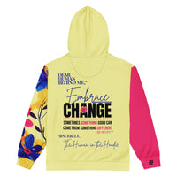 Dear Human Behind Me™ zip hoodie Message #08 embrace change flat back view