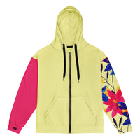 Dear Human Behind Me™ zip hoodie Message #08 embrace change flat front view