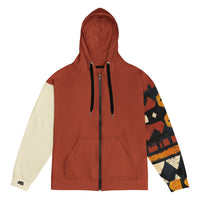 Dear Human Behind Me™ zip hoodie Message #05 never back down flat front view