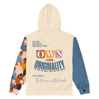 Dear Human Behind Me™ zip hoodie Message #03 own your originality flat back view