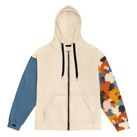 Dear Human Behind Me™ zip hoodie Message #03 own your originality flat front view