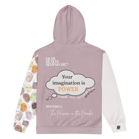 Dear Human Behind Me™ zip hoodie Message #06 use it wisely flat back view